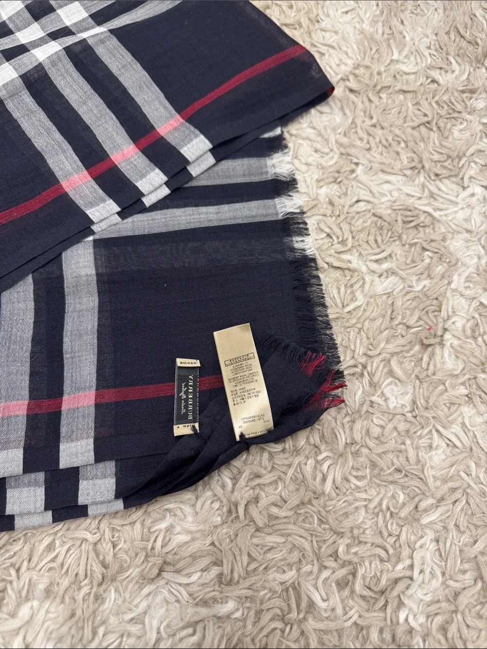 Authentic Burberry London check oversized scarf wrap